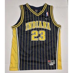 VINTAGE RON ARTEST INDIANA PACERS AUTHENTIC NIKE STITCHED PINSTRIPE JERSEY M